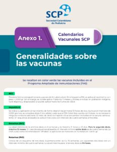 Anexo 1. Generalidades sobre las vacunas en niños, niñas y adolescentes